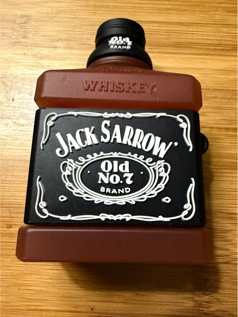 Jack Sarrow Whiskey Bottle Silicone Keychain Airpods gen 1 -2 case or bag charm